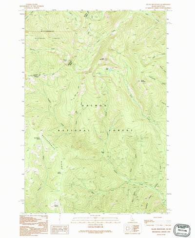 United States Geological Survey Allan Mountain, ID-MT (1991, 24000-Scale) digital map