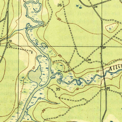 United States Geological Survey Allanton, FL (1945, 31680-Scale) digital map