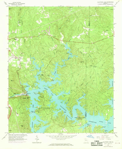 United States Geological Survey Allatoona Dam, GA (1968, 24000-Scale) digital map