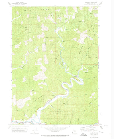 United States Geological Survey Allegany, OR (1971, 24000-Scale) digital map