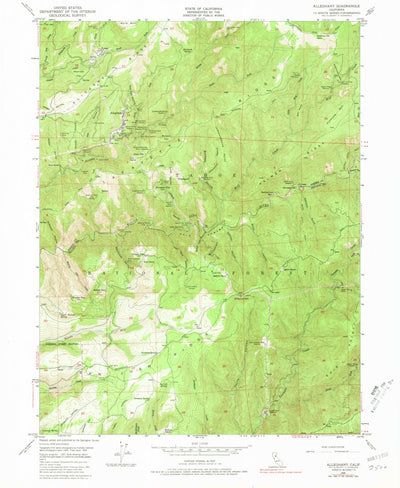 United States Geological Survey Alleghany, CA (1949, 24000-Scale) digital map