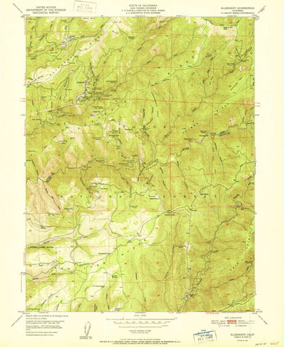 United States Geological Survey Alleghany, CA (1951, 24000-Scale) digital map