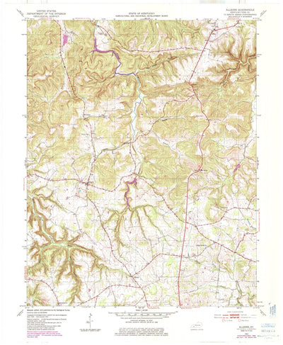 United States Geological Survey Allegre, KY (1952, 24000-Scale) digital map