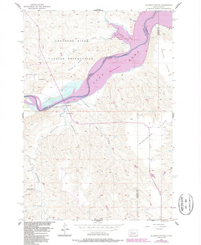 United States Geological Survey Alleman Station, SD (1956, 24000-Scale) digital map