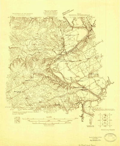United States Geological Survey Allen Bend, TX (1924, 48000-Scale) digital map