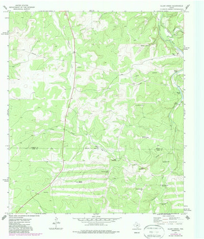 United States Geological Survey Allen Creek, TX (1974, 24000-Scale) digital map