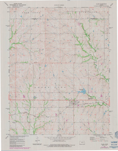 United States Geological Survey Allen, KS (1971, 24000-Scale) digital map