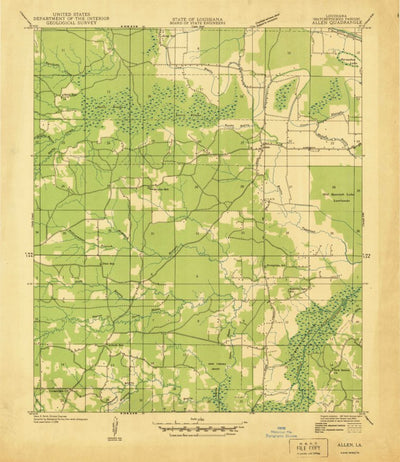 United States Geological Survey Allen, LA (1938, 31680-Scale) digital map