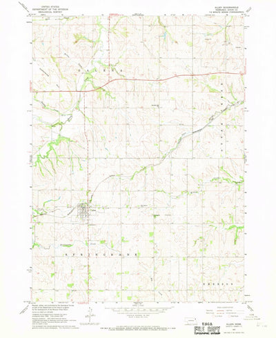 United States Geological Survey Allen, NE (1967, 24000-Scale) digital map