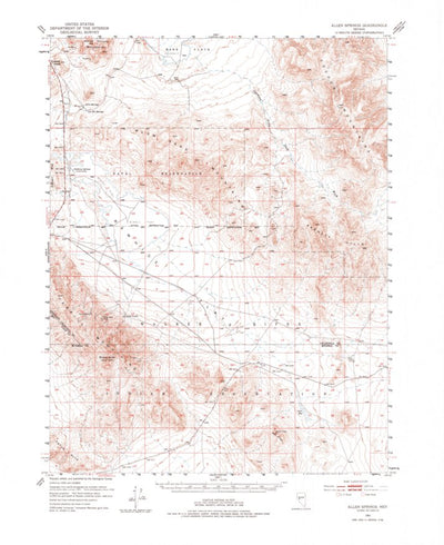United States Geological Survey Allen Springs, NV (1951, 62500-Scale) digital map