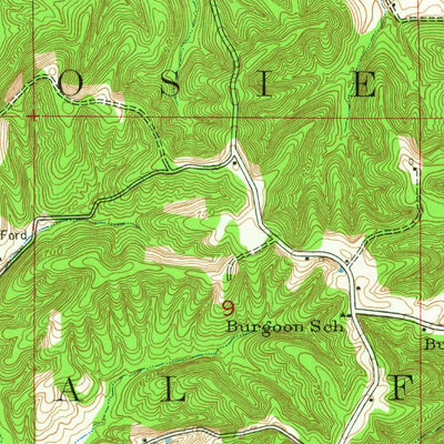 United States Geological Survey Allens Creek, IN (1957, 24000-Scale) digital map