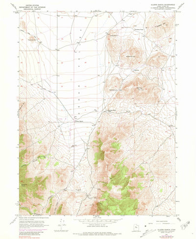 United States Geological Survey Allens Ranch, UT (1947, 24000-Scale) digital map