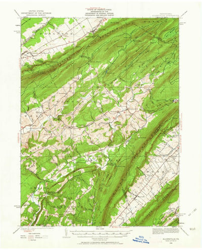 United States Geological Survey Allensville, PA (1935, 62500-Scale) digital map