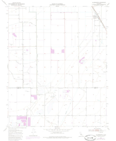 United States Geological Survey Allensworth, CA (1954, 24000-Scale) digital map