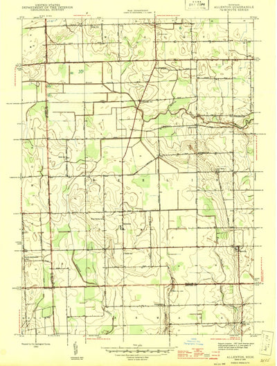 United States Geological Survey Allenton, MI (1945, 24000-Scale) digital map