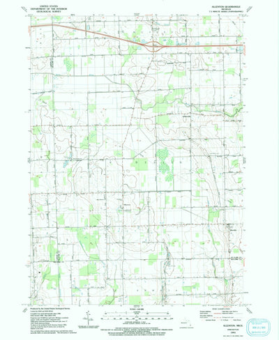 United States Geological Survey Allenton, MI (1991, 24000-Scale) digital map