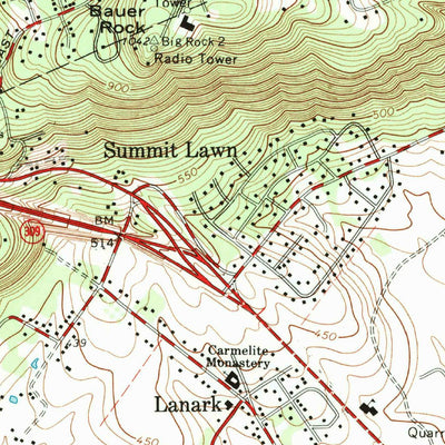 United States Geological Survey Allentown East, PA (1964, 24000-Scale) digital map