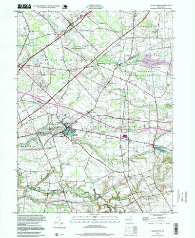United States Geological Survey Allentown, NJ (1995, 24000-Scale) digital map