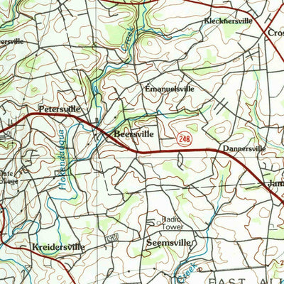 United States Geological Survey Allentown, PA-NJ (1984, 100000-Scale) digital map