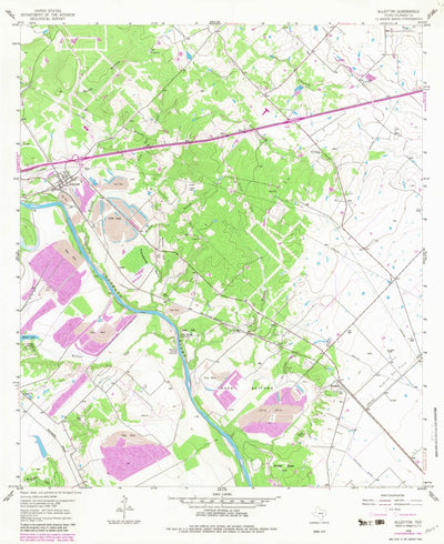 United States Geological Survey Alleyton, TX (1958, 24000-Scale) digital map