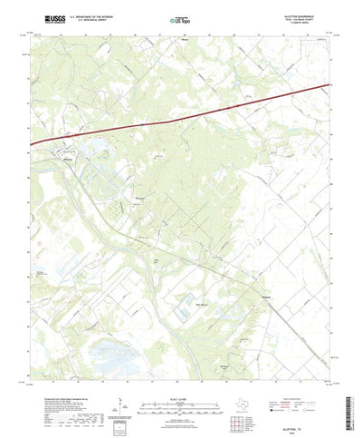 United States Geological Survey Alleyton, TX (2022, 24000-Scale) digital map