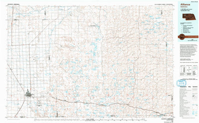 United States Geological Survey Alliance, NE (1985, 100000-Scale) digital map