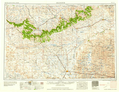 United States Geological Survey Alliance, NE-SD (1958, 250000-Scale) digital map
