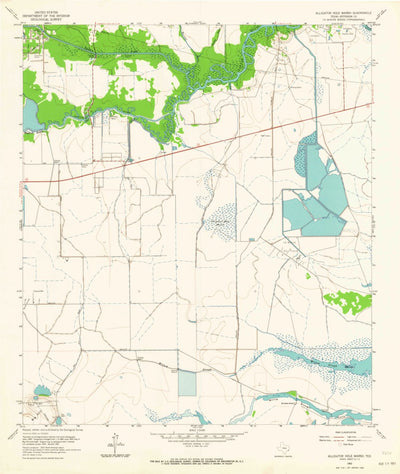 United States Geological Survey Alligator Hole Marsh, TX (1962, 24000-Scale) digital map