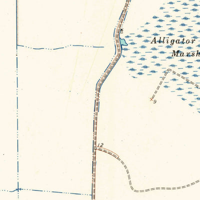 United States Geological Survey Alligator Hole Marsh, TX (1962, 24000-Scale) digital map
