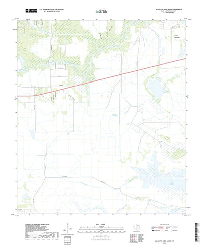 United States Geological Survey Alligator Hole Marsh, TX (2022, 24000-Scale) digital map
