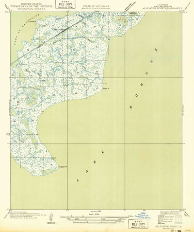 United States Geological Survey Alligator Point, LA (1949, 31680-Scale) digital map