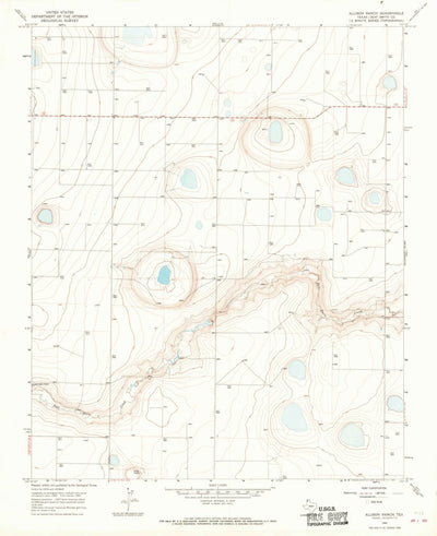 United States Geological Survey Allison Ranch, TX (1965, 24000-Scale) digital map