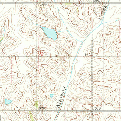 United States Geological Survey Alloway Creek, IA (1980, 24000-Scale) digital map