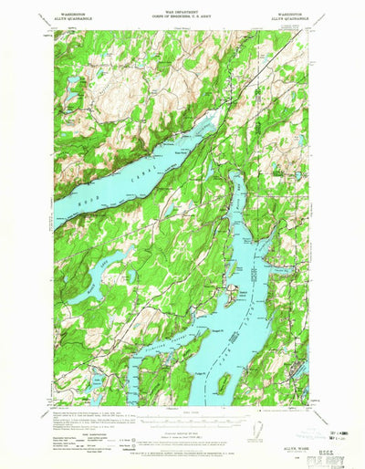 United States Geological Survey Allyn, WA (1938, 62500-Scale) digital map