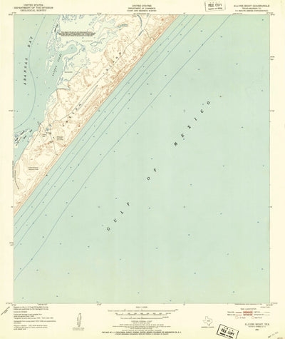 United States Geological Survey Allyns Bight, TX (1951, 24000-Scale) digital map