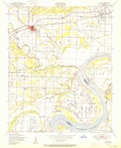 United States Geological Survey Alma, AR (1951, 24000-Scale) digital map