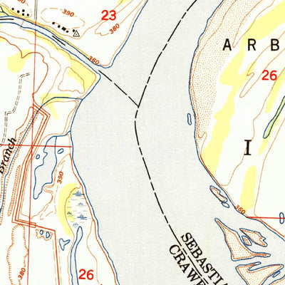 United States Geological Survey Alma, AR (1951, 24000-Scale) digital map