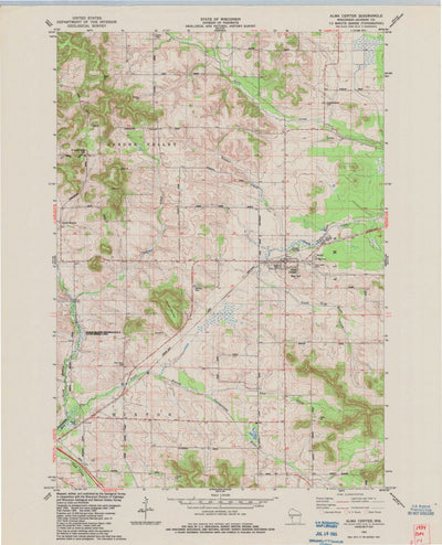 United States Geological Survey Alma Center, WI (1984, 24000-Scale) digital map
