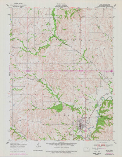 United States Geological Survey Alma, KS (1954, 24000-Scale) digital map