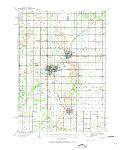 United States Geological Survey Alma, MI (1935, 62500-Scale) digital map