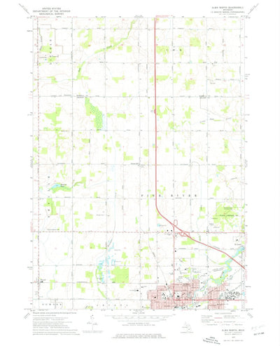 United States Geological Survey Alma North, MI (1973, 24000-Scale) digital map