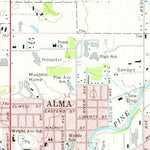 United States Geological Survey Alma North, MI (1973, 24000-Scale) digital map