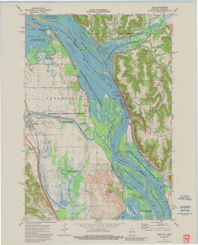 United States Geological Survey Alma, WI-MN (1974, 24000-Scale) digital map