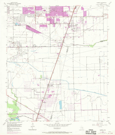 United States Geological Survey Almeda, TX (1955, 24000-Scale) digital map