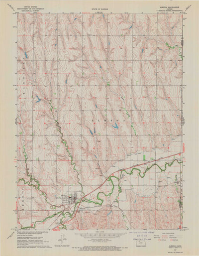United States Geological Survey Almena, KS (1967, 24000-Scale) digital map