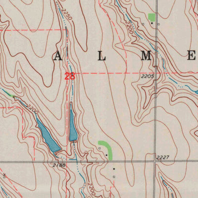 United States Geological Survey Almena, KS (1967, 24000-Scale) digital map
