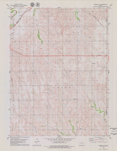 United States Geological Survey Almena SW, KS (1978, 24000-Scale) digital map