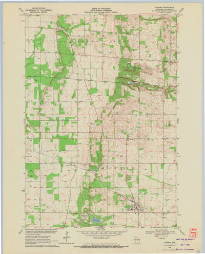 United States Geological Survey Almond, WI (1969, 24000-Scale) digital map