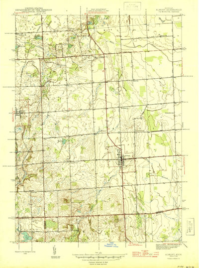 United States Geological Survey Almont, MI (1945, 24000-Scale) digital map