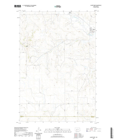 United States Geological Survey Almont West, ND (2020, 24000-Scale) digital map